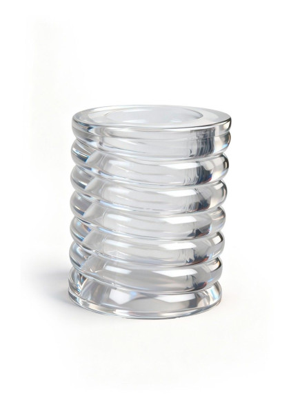 Прозрачная сквозная насадка на пенис с ребрышками Прозрачная сквозная насадка на пенис с ребрышками