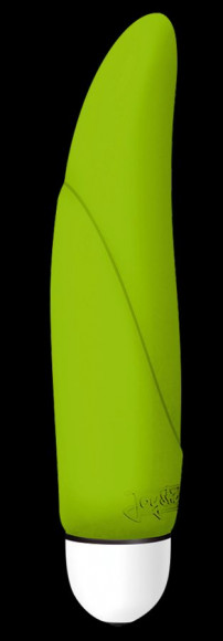 Зелёный вибратор Florus Comfort - 13,5 см.