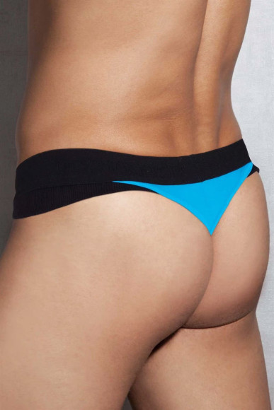 Черно-голубые трусы-стринги Doreanse Fitness Черно-голубые трусы-стринги Doreanse Fitness