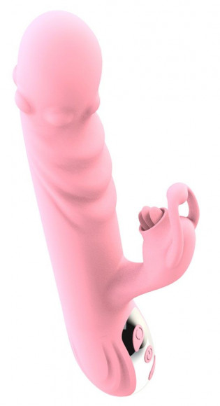 Розовый вибратор-кролик Ava - 21,9 см.
