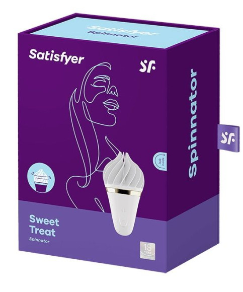Белый вибратор-спиннер Satisfyer Sweet Treat Белый вибратор-спиннер Satisfyer Sweet Treat