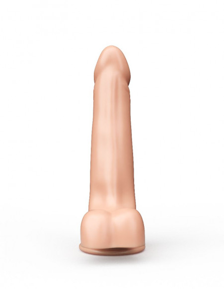 Фаллоимитатор-реалистик с мошонкой на присоске - 17,8 см.