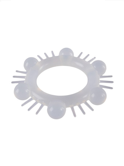 Эластичное эрекционное кольцо с шипиками и шариками