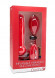 Красный расширяющийся анальный виброплаг - 15,5 см.