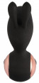 Черный вибростимулятор с ушками