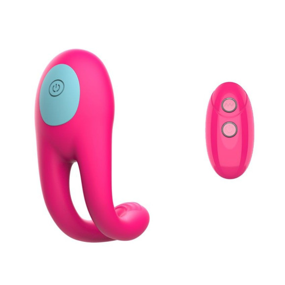 Розовое виброкольцо с пультом ДУ Розовое виброкольцо с пультом ДУ