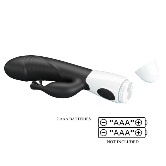 Черный вибратор-кролик Rasmussen - 19,8 см.