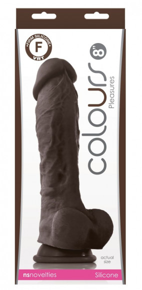 Коричневый фаллоимитатор на присоске 8 Dildo - 24,5 см.