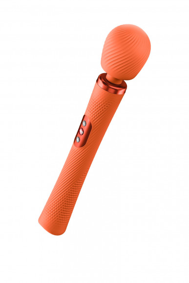 Оранжевый жезловый вибромассажер Vim Vibrating Wand - 31,3 см. Оранжевый жезловый вибромассажер Vim Vibrating Wand - 31,3 см.