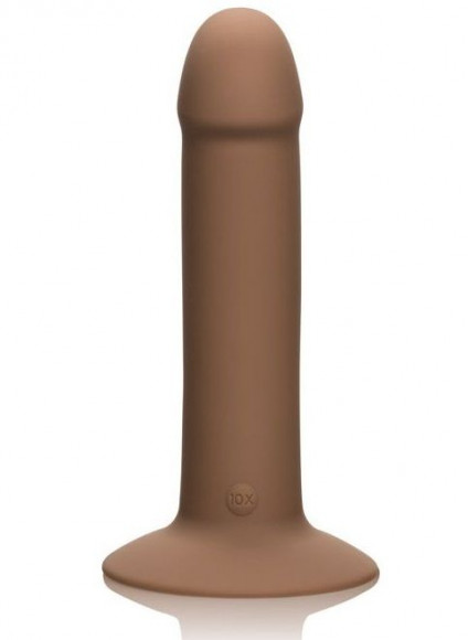 Бежевый вибромассажёр с присоской LUXE Touch-Sensitive Vibrator - 16,5 см.