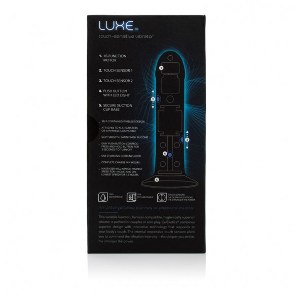 Бежевый вибромассажёр с присоской LUXE Touch-Sensitive Vibrator - 16,5 см.