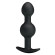 Чёрные силиконовые анальные шарики - 10,4 см.