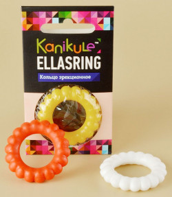 Цветное рельефное эрекционное кольцо Ellasring