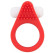 Красное эрекционное кольцо LIT-UP SILICONE STIMU RING 1 RED