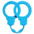 Голубые силиконовые наручники Stretchy Cuffs Turquoise