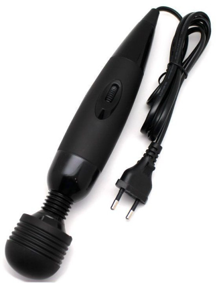 Чёрный вибратор-жезл - 25 см. Чёрный вибратор-жезл - 25 см.