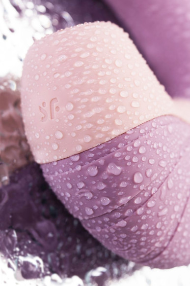 Сиреневый вибратор с вакуумным стимулятором Supernova - 16,9 см.