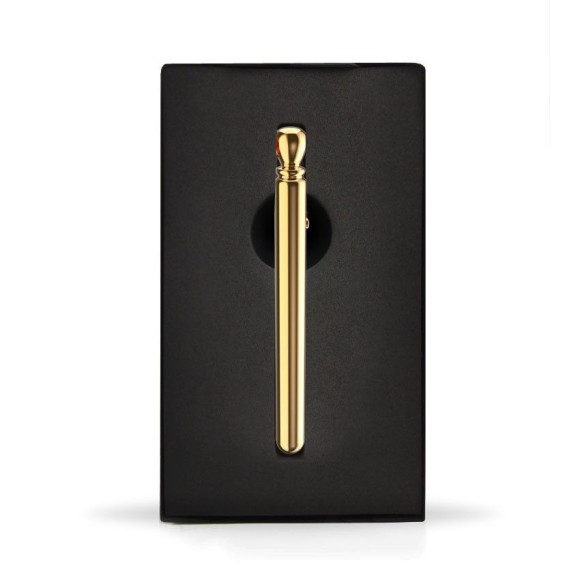 Золотистая подвеска-вибратор Genie Flirting Pen