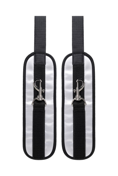 Черно-серебристые фиксаторы для рук на дверь Anonymo