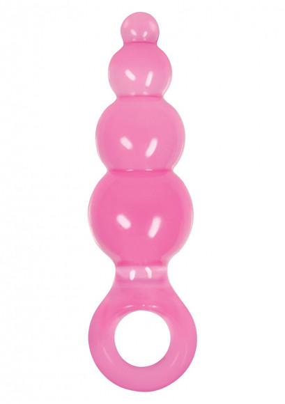 Малая розовая анальная пробка Jolie - Ripples