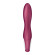 Малиновый вибромассажер для стимуляции G-точки Heated Thrill - 20,6 см.