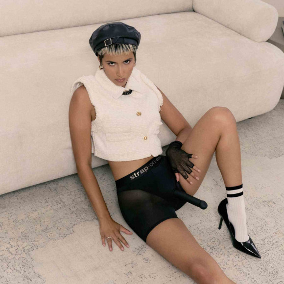 Трусики-шорты для фиксации насадок Strap-on-me Harness Lingerie Halo - size S