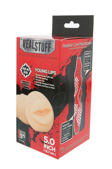 Телесный мастурбатор-ротик REALSTUFF YOUNG LIPS