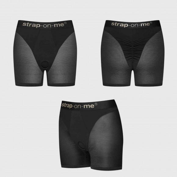 Трусики-шорты для фиксации насадок Strap-on-me Harness Lingerie Halo - size L