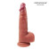 Телесный фаллоимитатор на мощной присоске - 20 см.
