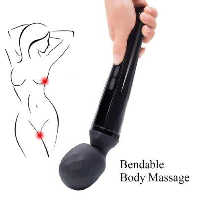 Черный жезловый вибратор Wand AV Massager - 31 см. Черный жезловый вибратор Wand AV Massager - 31 см.