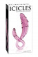 Розовый стеклянный фаллоимитатор 2-в-1 ICECLES № 30