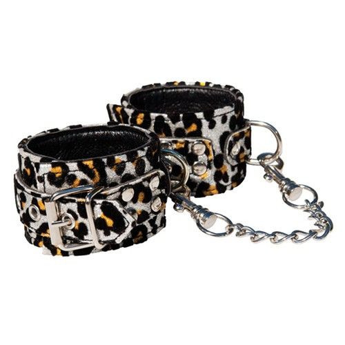 Платиновые наручники  под леопарда  Pure Gold