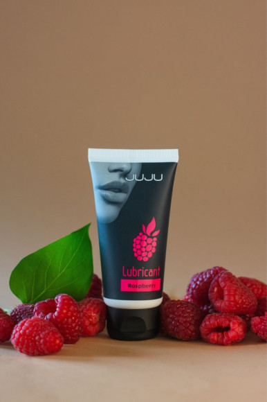 Съедобный лубрикант JUJU Raspberry с ароматом малины - 50 мл.