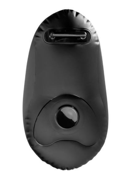 Черное надувное кресло с платформой для фиксации дилдо Body Dock Inflatable Love Seat