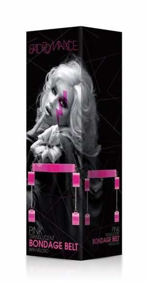 Розовый ошейник c наручниками 