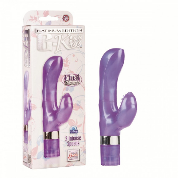 Фиолетовый вибратор PLATINUM EDITION G-KISS 
