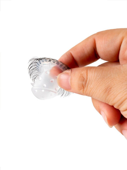 Эластичное эрекционное кольцо с длинными черными «ресничками»