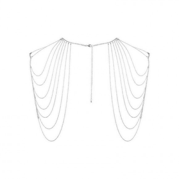 Серебристое украшение на плечи Magnifique Metallic Chain Shoulders & Back Jewelry