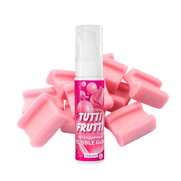 Интимный гель на водной основе Tutti-Frutti Bubble Gum - 30 гр. Интимный гель на водной основе Tutti-Frutti Bubble Gum - 30 гр.