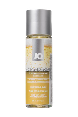Лубрикант на водной основе JO H2O Champagne Flavored Lubricant с ароматом шампанского - 60 мл.