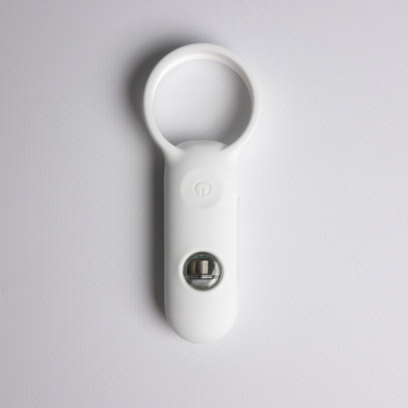 Белое эрекционное виброкольцо с пультом ДУ