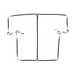 Черный комплект строп для фиксации на кровати Черный комплект строп для фиксации на кровати