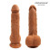 Фаллоимитатор-мулат с мошонкой и присоской - 21 см.