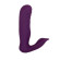 Фиолетовый ударный вибромассажер с клиторальным стимулятором