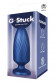 Синяя анальная пробка G Stuck Silicone Anal Plug - 13,5 см.