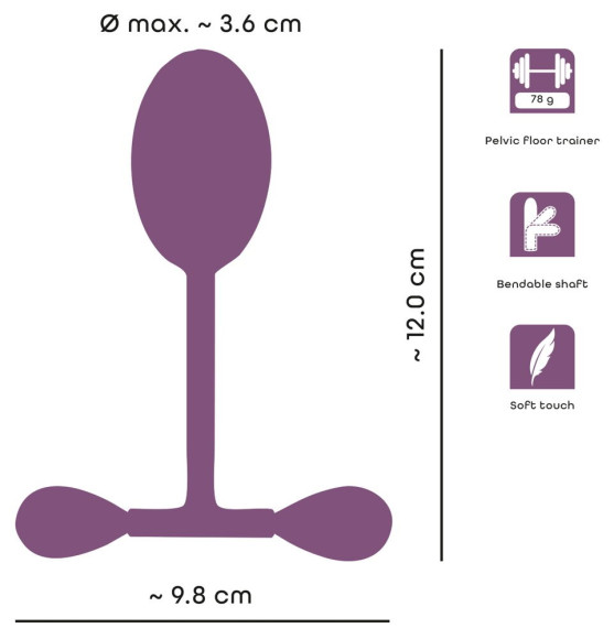 Сиреневый тренажер мыщц тазового дна Vaginal Trainer