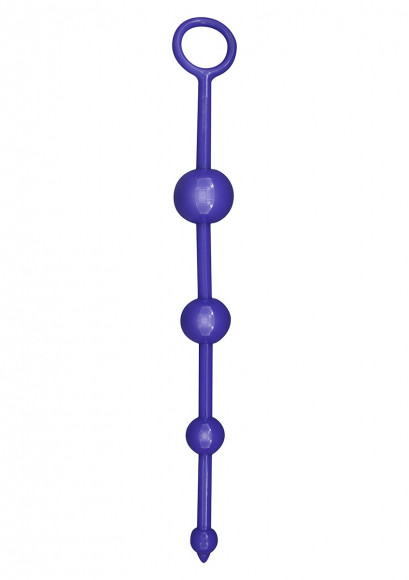 Тёмно-фиолетовая анальная цепочка FUNKY BUTT BEADS 