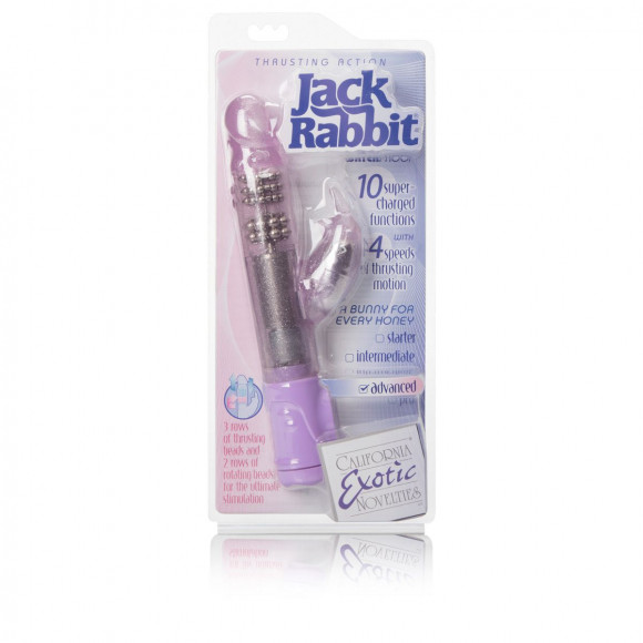 Искрящийся хай-тек вибратор Jack Rabbit - 24 см.