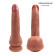 Телесный дилдо с мошонкой и присоской - 20 см.