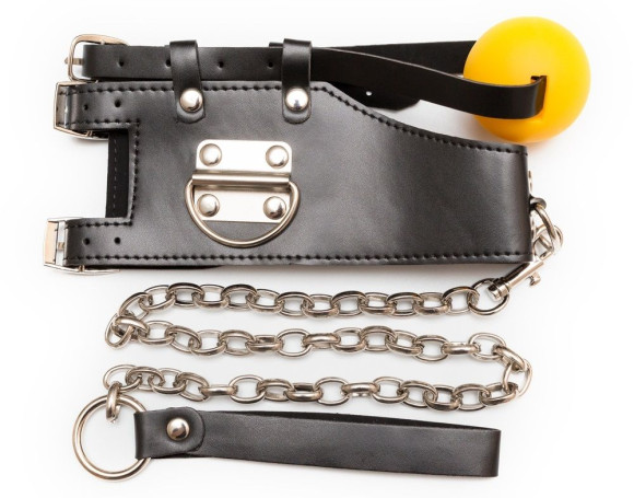 Кляп-шарик с поводком 